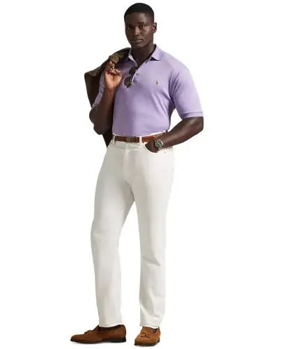 Men's Big & Tall Classic Fit Soft Cotton Polo-Polo Black - 13