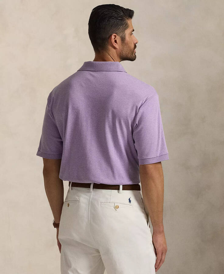 Men's Big & Tall Classic Fit Soft Cotton Polo Purple Htr - 2