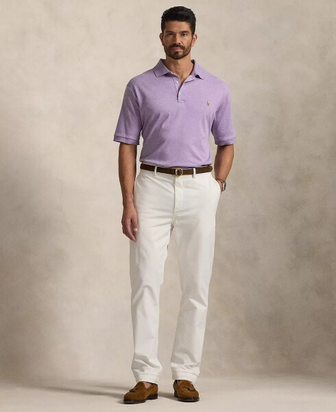 Men's Big & Tall Classic Fit Soft Cotton Polo Purple Htr - 4