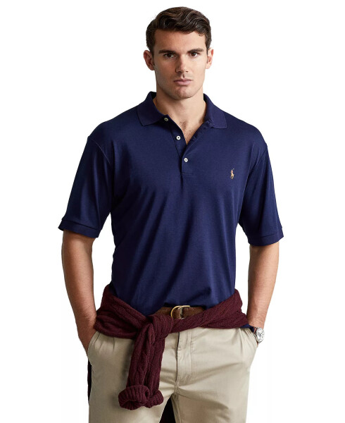 Men's Big & Tall Classic Fit Soft Cotton Polo Refined Navy - 1