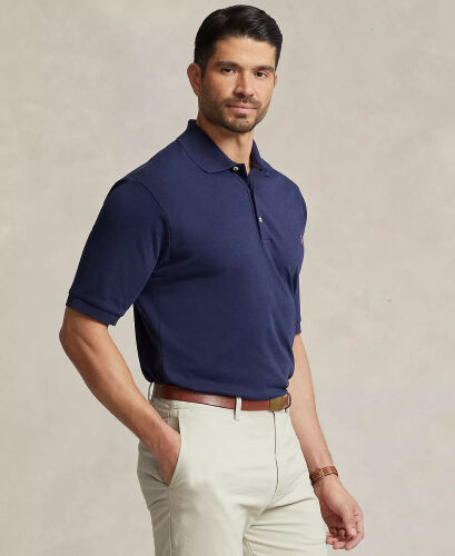 Men's Big & Tall Classic Fit Soft Cotton Polo-Refined Navy - POLO RALPH LAUREN