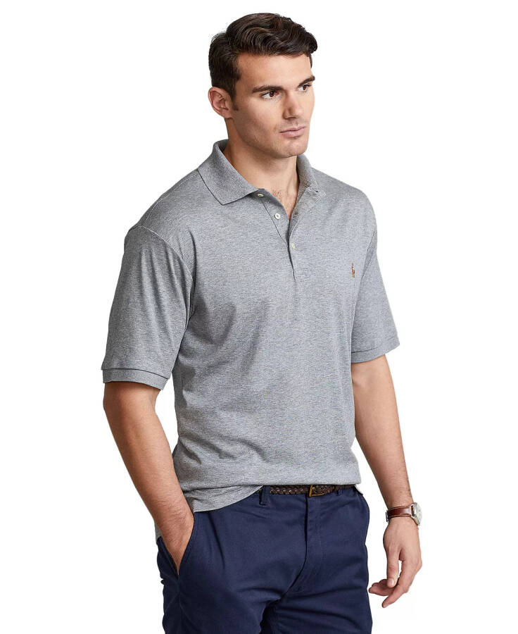 Men's Big & Tall Classic Fit Soft Cotton Polo Steel Heather - 1