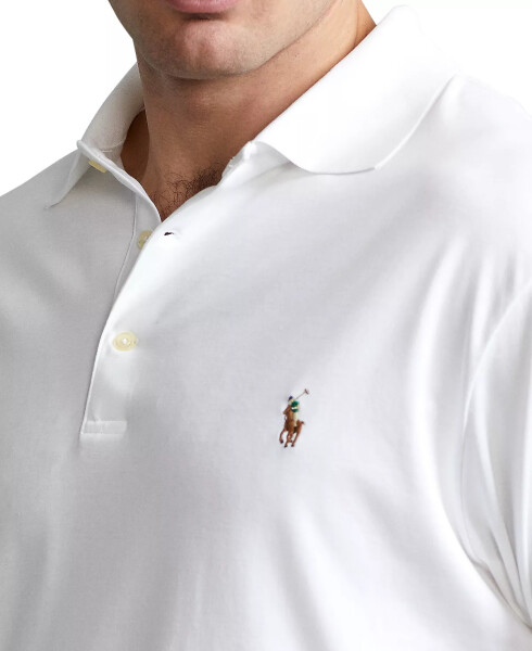 Men's Big & Tall Classic Fit Soft Cotton Polo White - 3