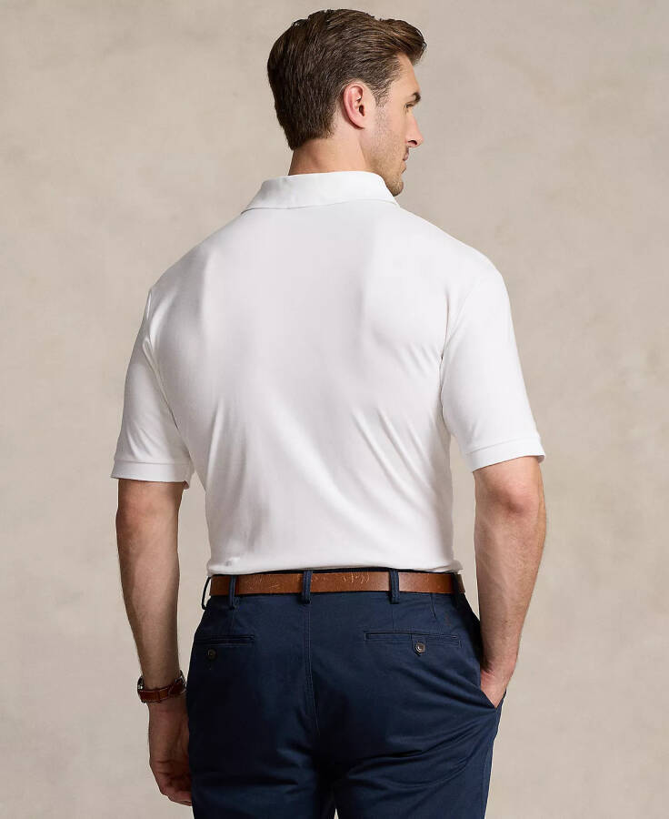 Men's Big & Tall Classic Fit Soft Cotton Polo White/White - 2