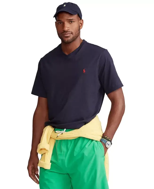 Men's Big & Tall Classic Fit V-Neck T-Shirt - 1