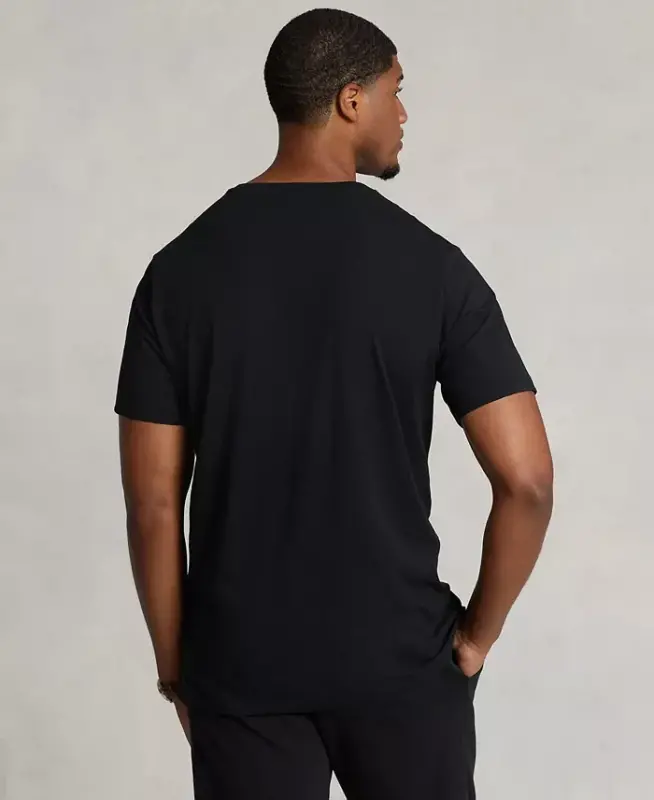 Men's Big & Tall V-Neck T-Shirt - Black - 4