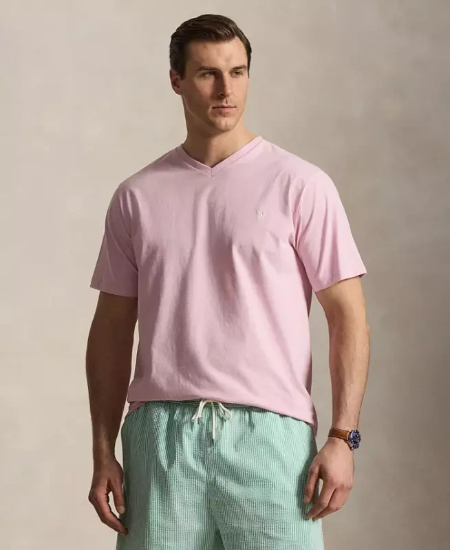 Men's Big & Tall Classic-Fit V-Neck T-Shirt - Garden Pink - 1