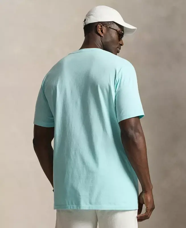 Men's Big & Tall V-Neck T-Shirt - New Aqua - 4