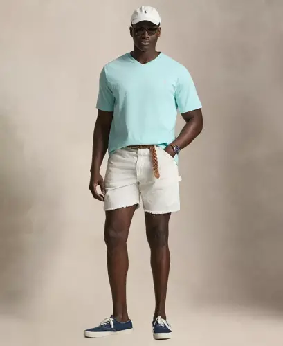 Men's Big & Tall V-Neck T-Shirt - New Aqua - 6