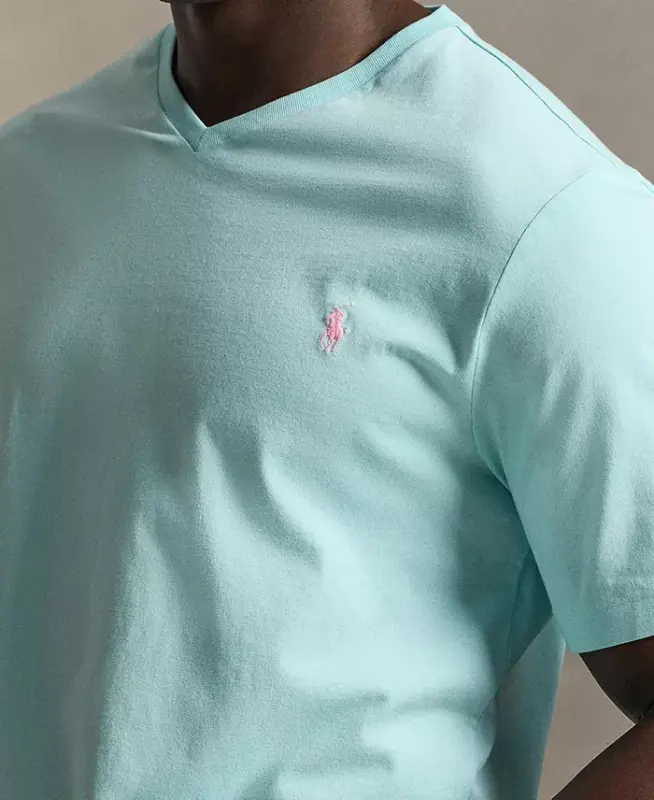 Men's Big & Tall Classic-Fit V-Neck T-Shirt - New Aqua - 3