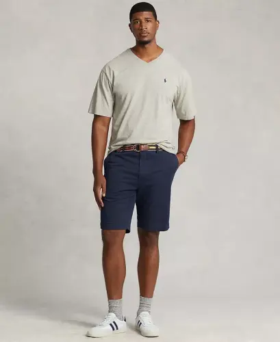 Men's Big & Tall Classic-Fit V-Neck T-Shirt - New Heather Gray - POLO RALPH LAUREN (1)