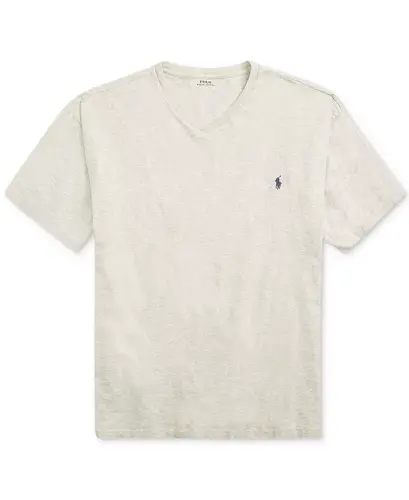 Men's Big & Tall V-Neck T-Shirt - New Heather Gray - 5