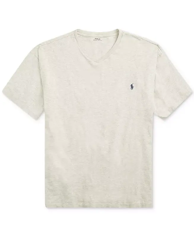 Men's Big & Tall V-Neck T-Shirt - New Heather Gray - 5