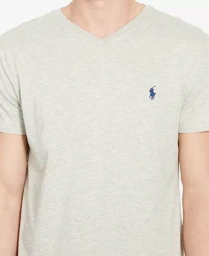Men's Big & Tall V-Neck T-Shirt - New Heather Gray - 6
