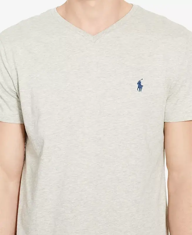Men's Big & Tall V-Neck T-Shirt - New Heather Gray - 6