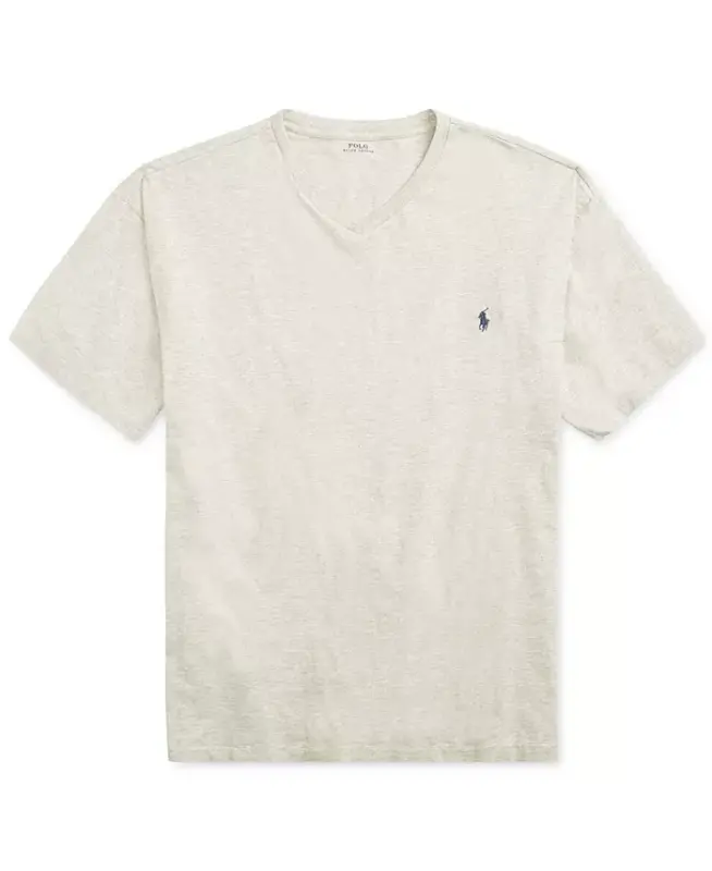 Men's Big & Tall V-Neck T-Shirt - New Heather Gray - 8