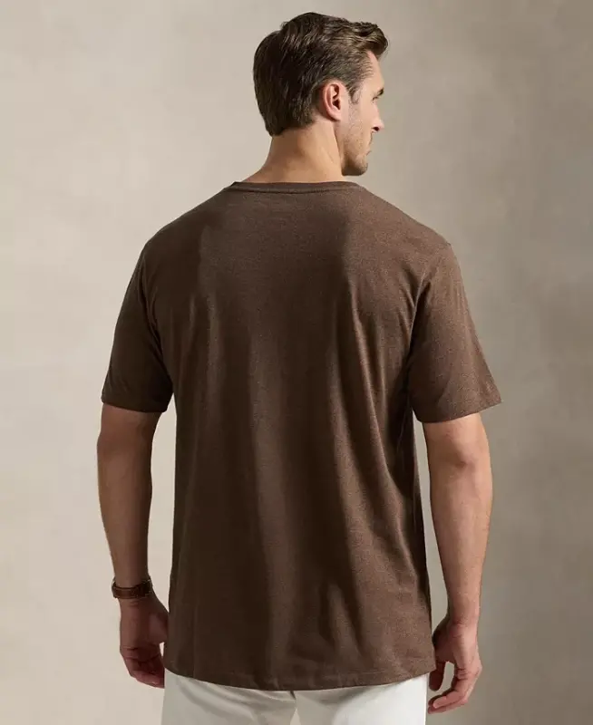 Men's Big & Tall V-Neck T-Shirt - Nutmeg Brown Heather - 4