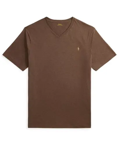 Men's Big & Tall Classic-Fit V-Neck T-Shirt - Nutmeg Brown Heather - 5
