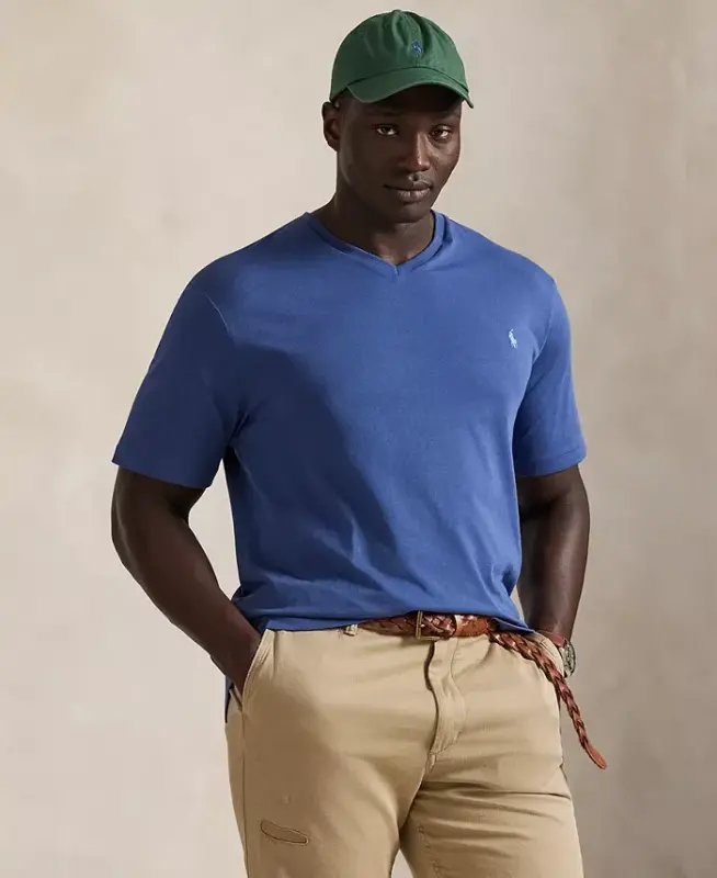 Men's Big & Tall V-Neck T-Shirt - Old Royal - 1