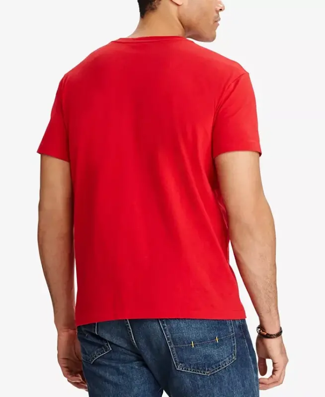 Men's Big & Tall Classic-Fit V-Neck T-Shirt - Red - 3