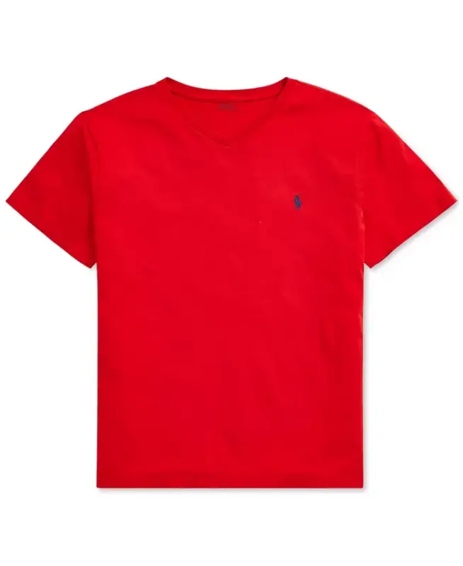 Men's Big & Tall Classic-Fit V-Neck T-Shirt - Red - 4