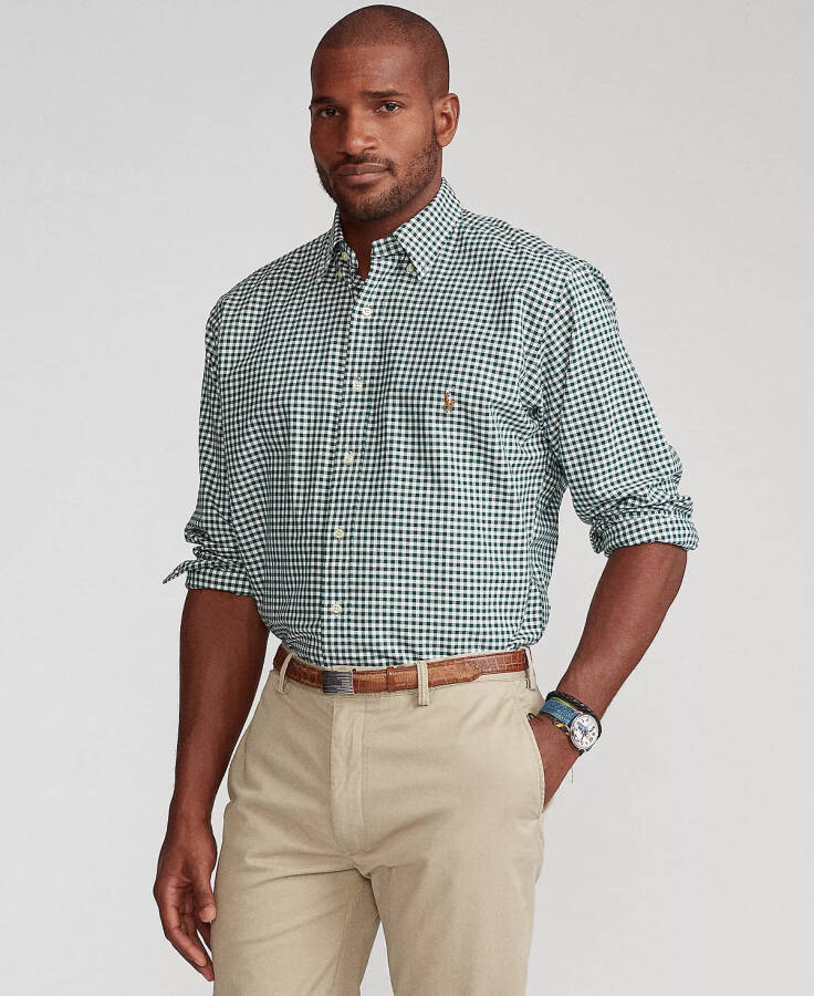 Men's Big & Tall Cotton Oxford Shirt Green - 1