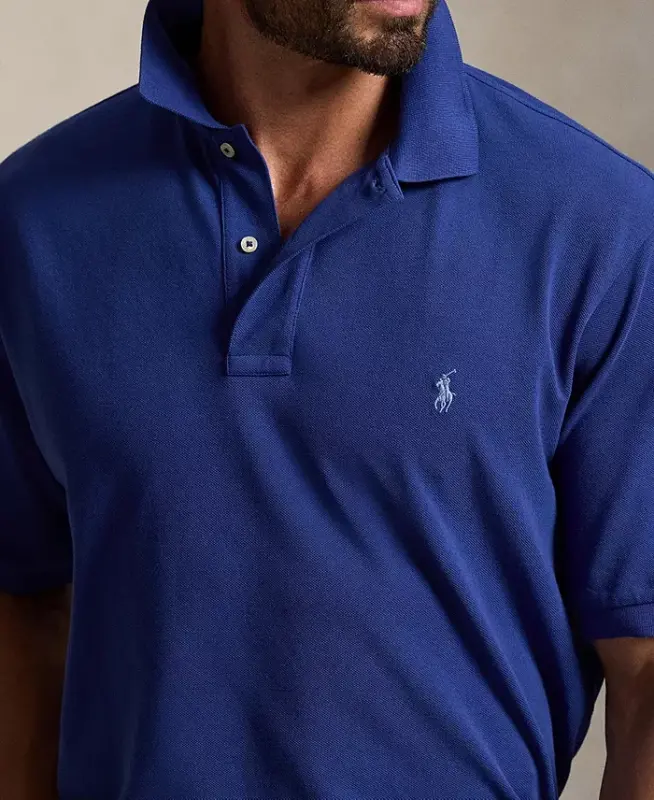 Men's Big & Tall Cotton Short-Sleeve Polo Shirt - Blue Yacht/C7553 - 3