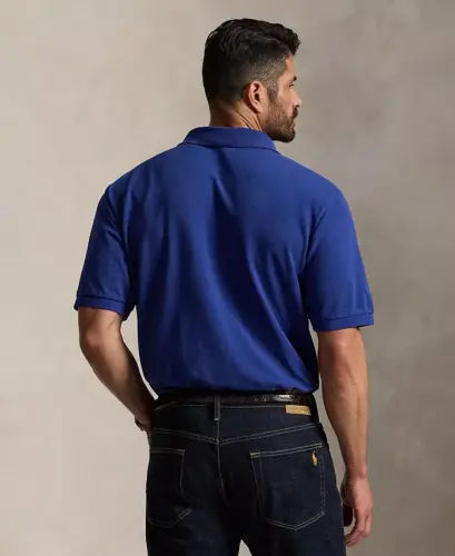 Men's Big & Tall Cotton Short-Sleeve Polo Shirt - Blue Yacht/C7553 - 4