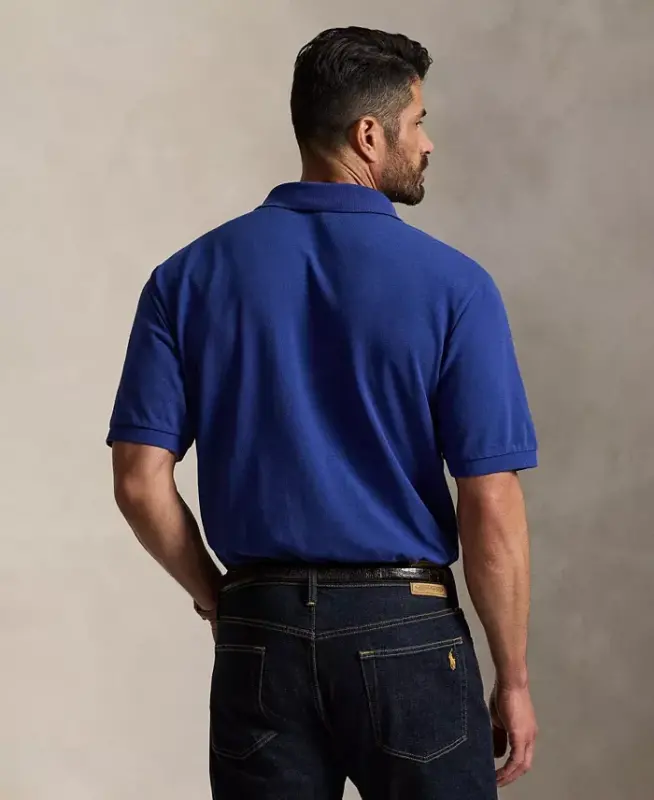 Men's Big & Tall Cotton Short-Sleeve Polo Shirt - Blue Yacht/C7553 - 4