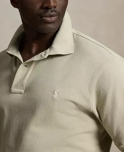 Men's Big & Tall Cotton Short-Sleeve Polo Shirt - Classic Stone/C8125 - 3