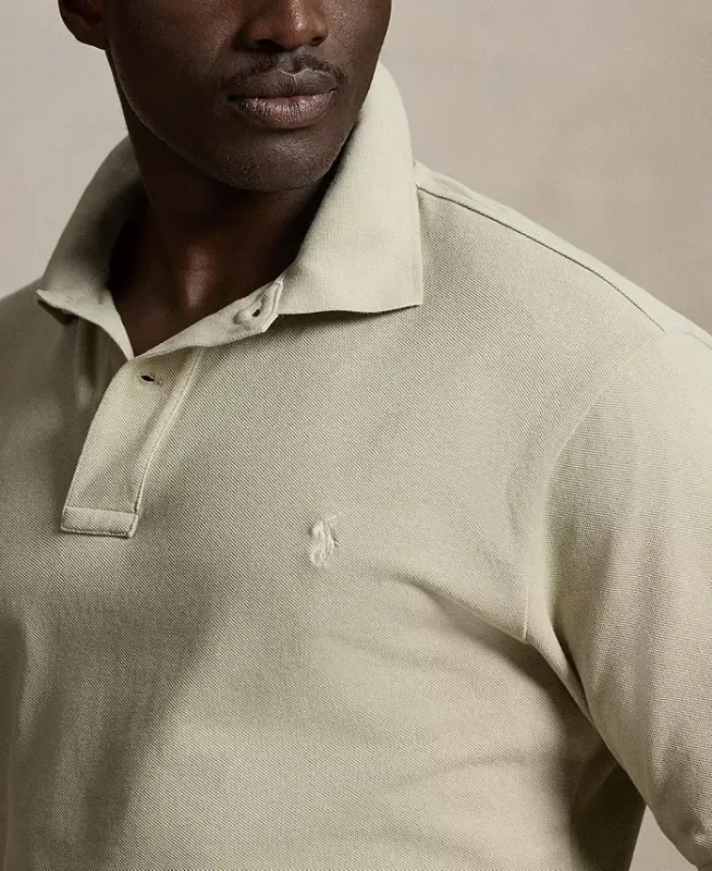 Men's Big & Tall Cotton Short-Sleeve Polo Shirt - Classic Stone/C8125 - 3