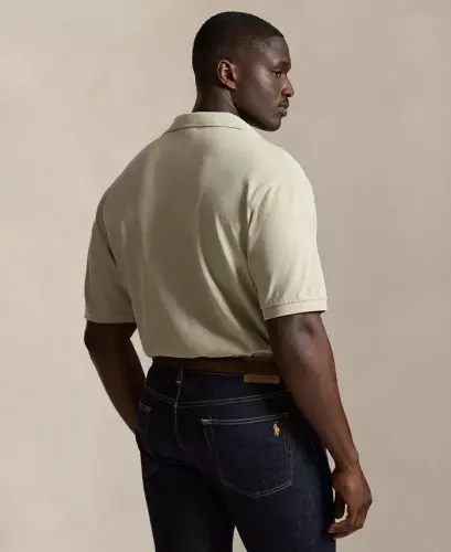Men's Big & Tall Cotton Short-Sleeve Polo Shirt - Classic Stone/C8125 - 4