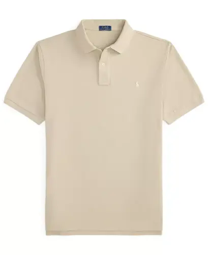 Men's Big & Tall Cotton Short-Sleeve Polo Shirt - Classic Stone/C8125 - 5