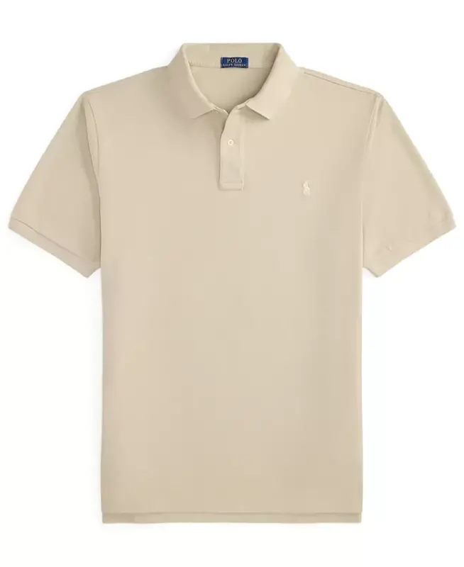 Men's Big & Tall Cotton Short-Sleeve Polo Shirt - Classic Stone/C8125 - 5