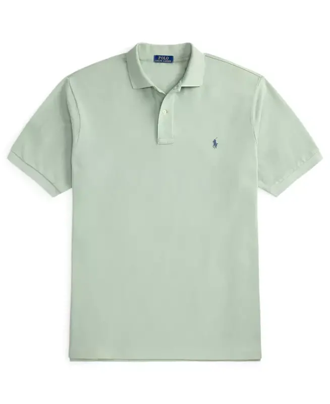 Men's Big & Tall Cotton Short-Sleeve Polo Shirt - Light Green/C7952 - 5