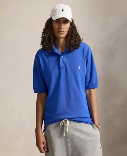 Men's Big & Tall Cotton Short-Sleeve Polo Shirt - New Iris Blue/C1730 