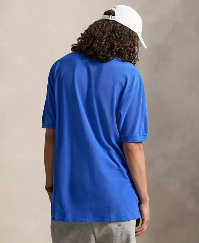 Men's Big & Tall Cotton Short-Sleeve Polo Shirt - New Iris Blue/C1730 - 4