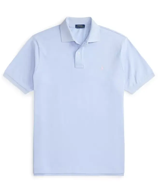 Men's Big & Tall Cotton Short-Sleeve Polo Shirt - Pebble Blue/C3115 - 6
