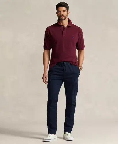 Men's Big & Tall Cotton Short-Sleeve Polo Shirt - Spring Wine Heather - POLO RALPH LAUREN (1)