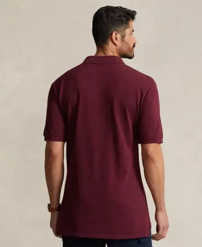 Men's Big & Tall Cotton Short-Sleeve Polo Shirt - Spring Wine Heather - 4