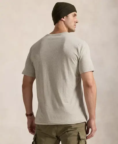 Men's Big & Tall Crew-Neck Pocket T-Shirt-Gray Heather - 5