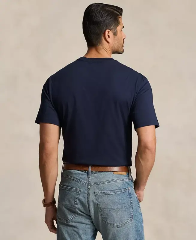 Men's Big & Tall Crew-Neck Pocket T-Shirt-Ink - 4