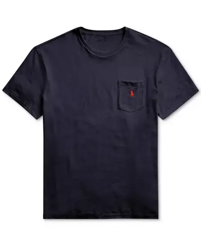 Men's Big & Tall Crew-Neck Pocket T-Shirt-Ink - 5