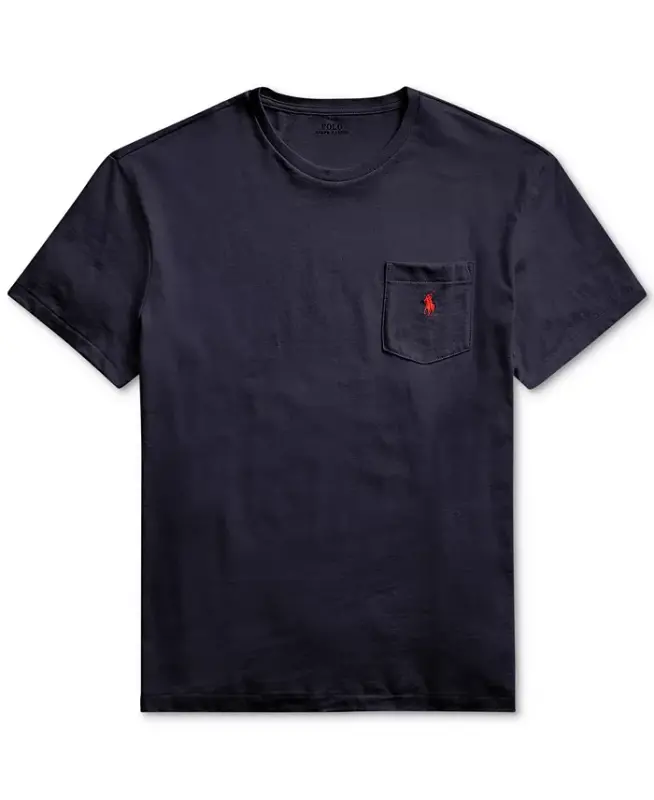 Men's Big & Tall Crew-Neck Pocket T-Shirt-Ink - 5
