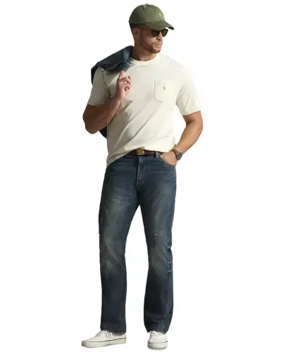 Men's Big & Tall Crew-Neck Pocket T-Shirt - ParcModazoneent Cream - 2