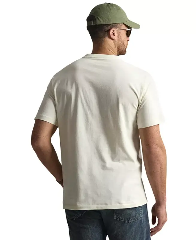 Men's Big & Tall Crew-Neck Pocket T-Shirt - ParcModazoneent Cream - 4