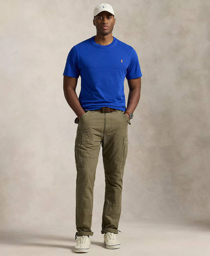 Men's Big & Tall Crew-Neck Pocket T-Shirt Royal Blue - 4