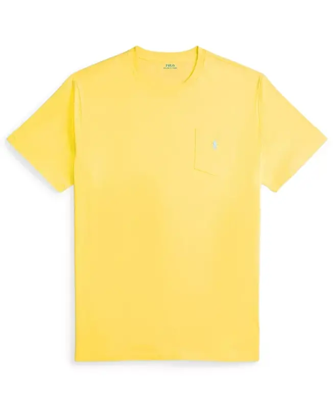 Men's Big & Tall Crew-Neck Pocket T-Shirt - Sunfish Yellow - 5