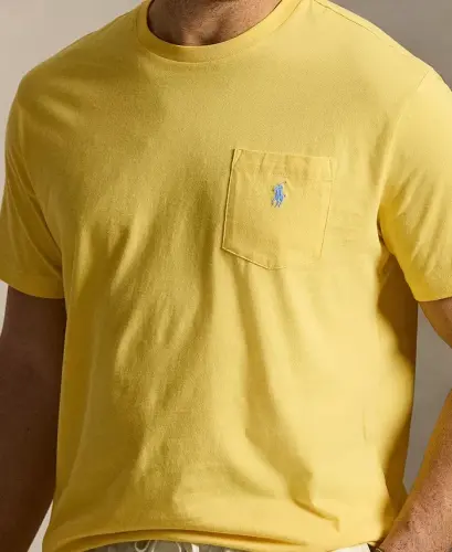 Men's Big & Tall Crew-Neck Pocket T-Shirt - Sunfish Yellow - 3