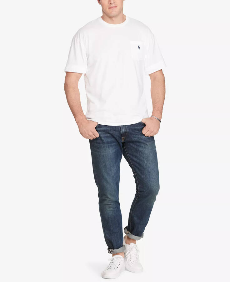 Men's Big & Tall Crew-Neck Pocket T-Shirt White - 3